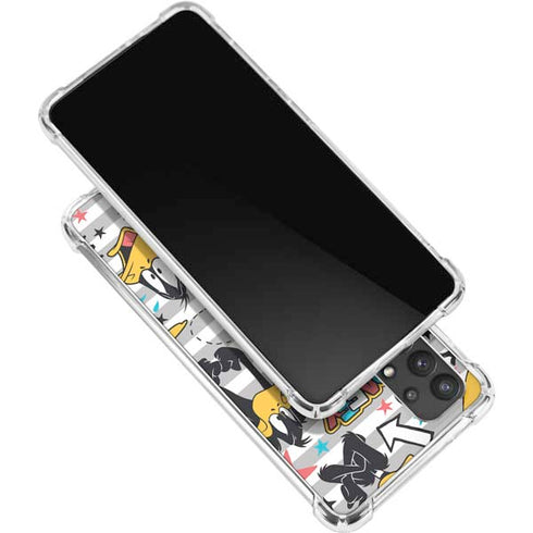 Looney Tunes Daffy Duck Striped Patches Galaxy A32 5G Clear Case