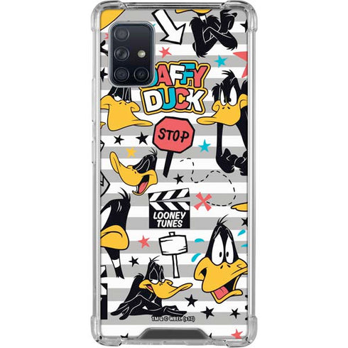 Looney Tunes Daffy Duck Striped Patches Galaxy A51 5G Clear Case