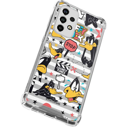Looney Tunes Daffy Duck Striped Patches Galaxy A53 5G Clear Case