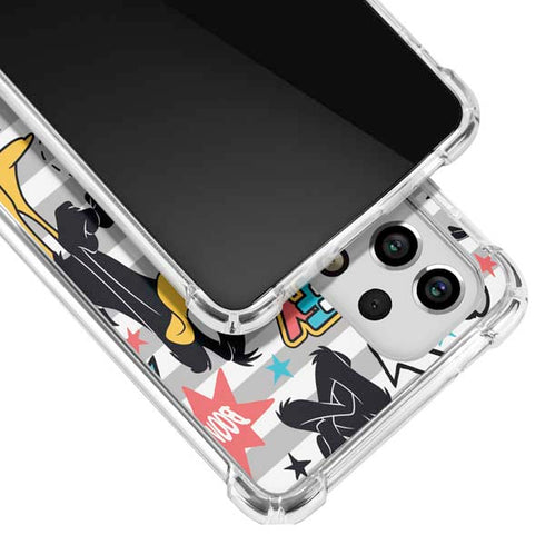 Looney Tunes Daffy Duck Striped Patches Galaxy A53 5G Clear Case