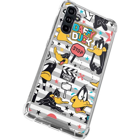 Looney Tunes Daffy Duck Striped Patches Galaxy A54 5G Clear Case