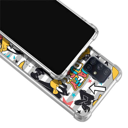 Looney Tunes Daffy Duck Striped Patches Galaxy A71 5G Clear Case