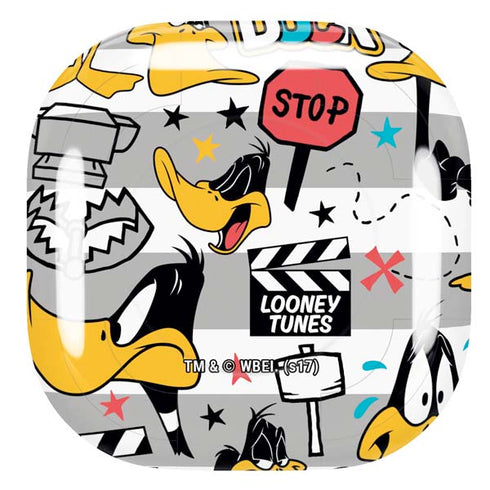 Looney Tunes Daffy Duck Striped Patches Galaxy Buds Pro Skin