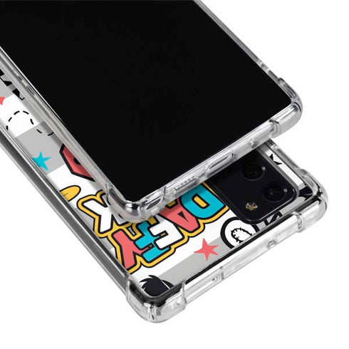 Looney Tunes Daffy Duck Striped Patches Galaxy Note20 5G Clear Case