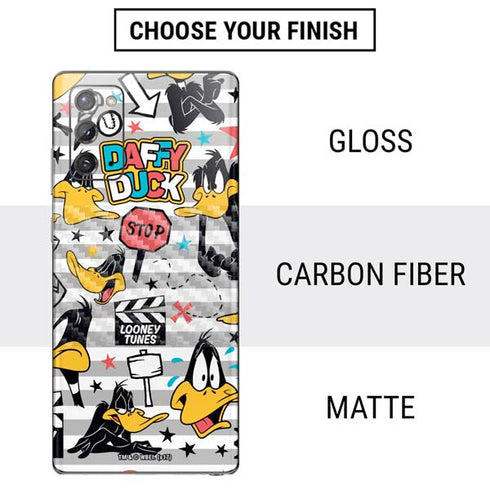 Looney Tunes Daffy Duck Striped Patches Galaxy Note20 5G Skin