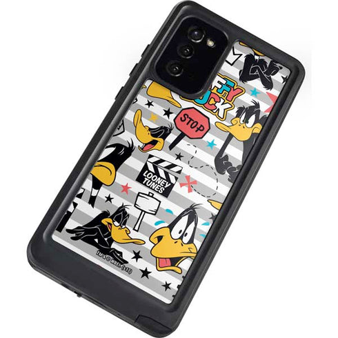 Looney Tunes Daffy Duck Striped Patches Galaxy Note20 5G Waterproof Case