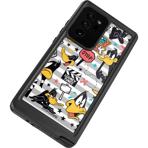 Looney Tunes Daffy Duck Striped Patches Galaxy Note20 Ultra 5G Waterproof Case