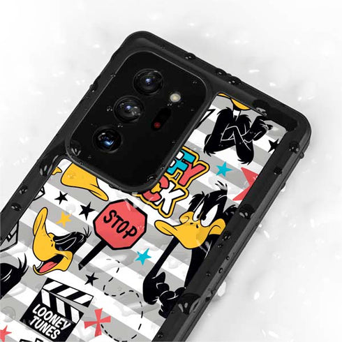 Looney Tunes Daffy Duck Striped Patches Galaxy Note20 Ultra 5G Waterproof Case
