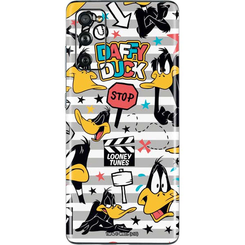 Looney Tunes Daffy Duck Striped Patches Galaxy S20 Fan Edition Skin
