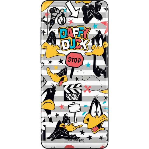 Looney Tunes Daffy Duck Striped Patches Galaxy S20 Plus Skin