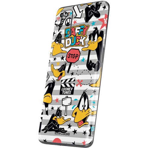 Looney Tunes Daffy Duck Striped Patches Galaxy S20 Plus Skin