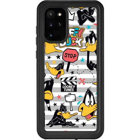 Looney Tunes Daffy Duck Striped Patches Galaxy S20 Plus Waterproof Case