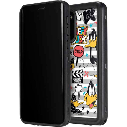 Looney Tunes Daffy Duck Striped Patches Galaxy S20 Plus Waterproof Case