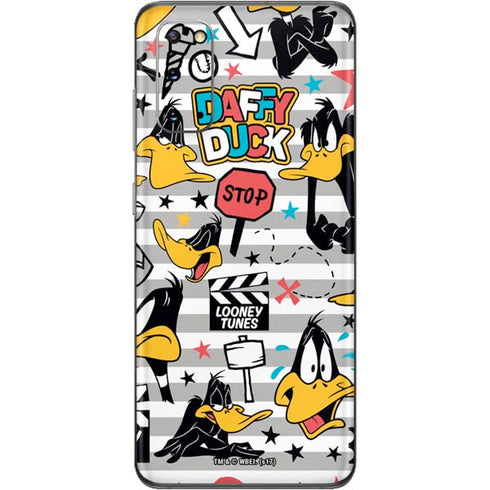 Looney Tunes Daffy Duck Striped Patches Galaxy S20 Skin