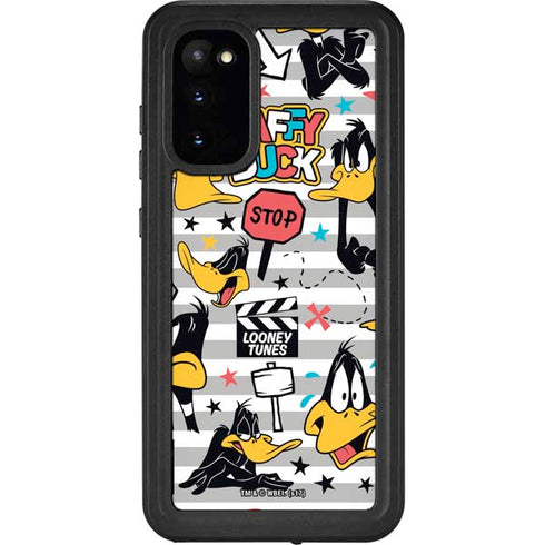 Looney Tunes Daffy Duck Striped Patches Galaxy S20 Waterproof Case