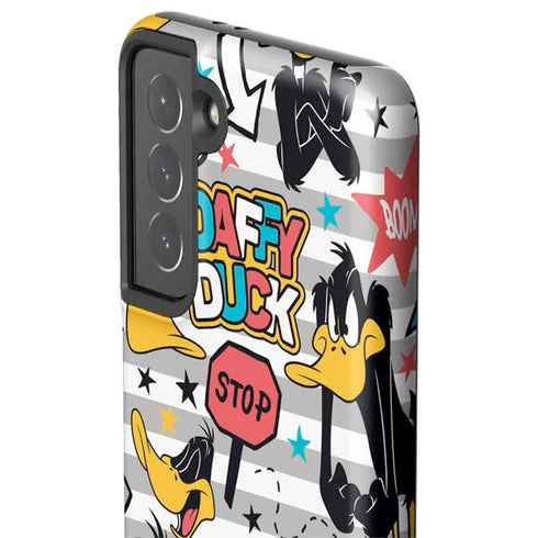 Looney Tunes Daffy Duck Striped Patches Galaxy S21 5G Pro Case