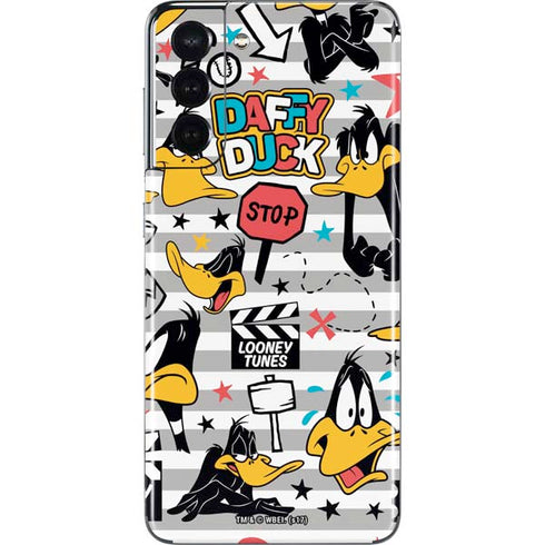 Looney Tunes Daffy Duck Striped Patches Galaxy S21 5G Skin
