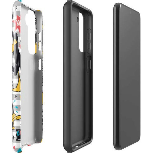Looney Tunes Daffy Duck Striped Patches Galaxy S21 Plus 5G Pro Case