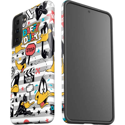Looney Tunes Daffy Duck Striped Patches Galaxy S21 Plus 5G Pro Case