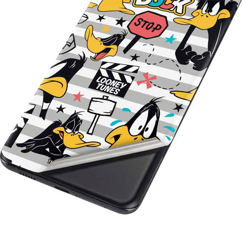 Looney Tunes Daffy Duck Striped Patches Galaxy S21 Plus 5G Skin
