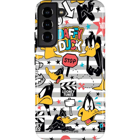 Looney Tunes Daffy Duck Striped Patches Galaxy S22 Plus Pro Case