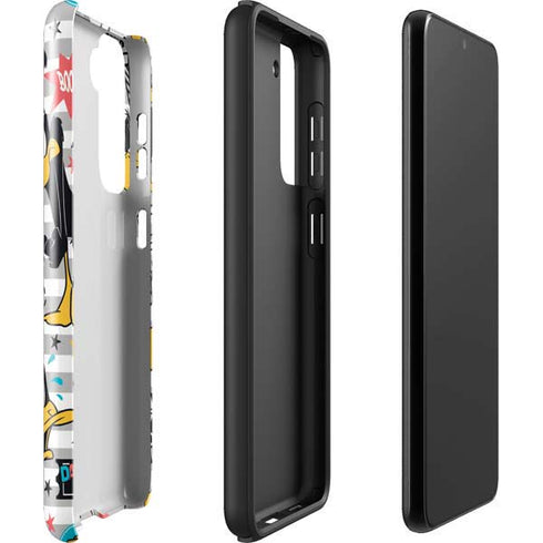 Looney Tunes Daffy Duck Striped Patches Galaxy S22 Plus Pro Case