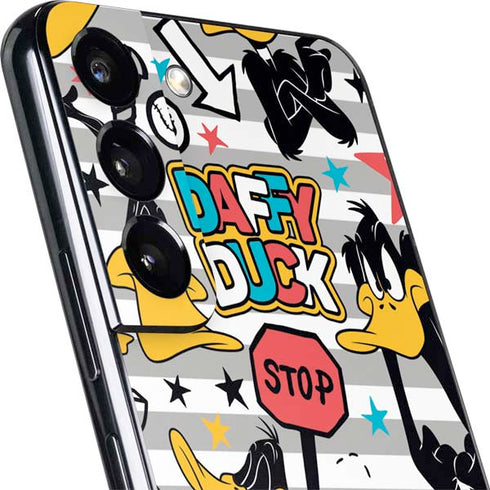 Looney Tunes Daffy Duck Striped Patches Galaxy S22 Plus Skin