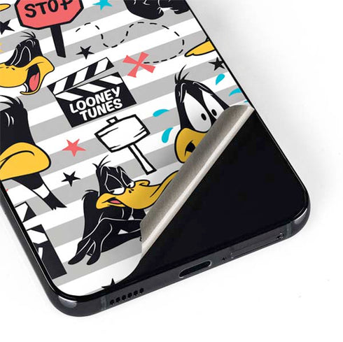 Looney Tunes Daffy Duck Striped Patches Galaxy S22 Plus Skin