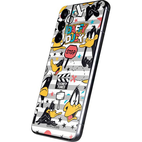 Looney Tunes Daffy Duck Striped Patches Galaxy S22 Skin