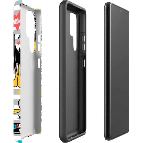 Looney Tunes Daffy Duck Striped Patches Galaxy S22 Ultra Pro Case