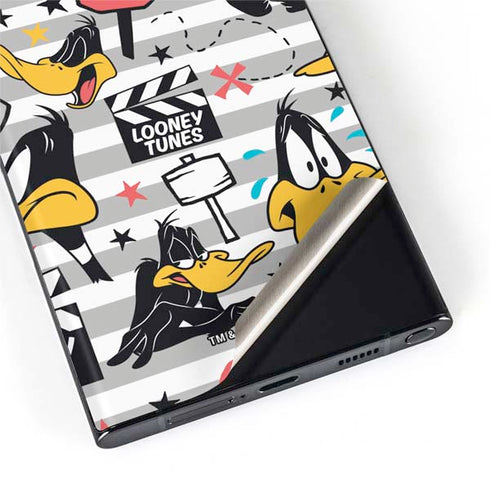 Looney Tunes Daffy Duck Striped Patches Galaxy S22 Ultra Skin