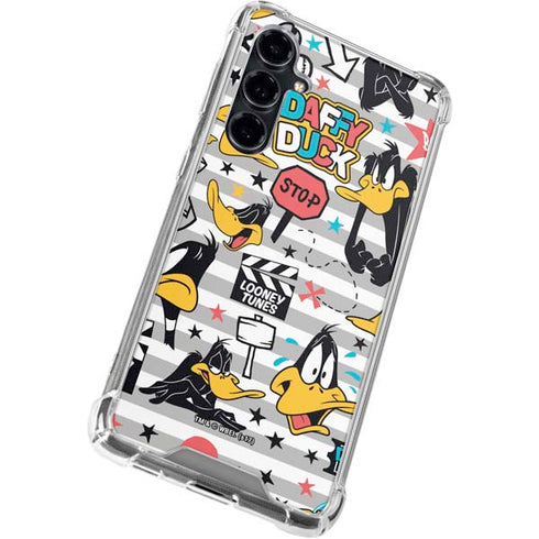 Looney Tunes Daffy Duck Striped Patches Galaxy S23 FE Clear Case