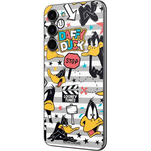 Looney Tunes Daffy Duck Striped Patches Galaxy S23 Plus Skin