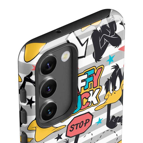 Looney Tunes Daffy Duck Striped Patches Galaxy S23 Pro Case