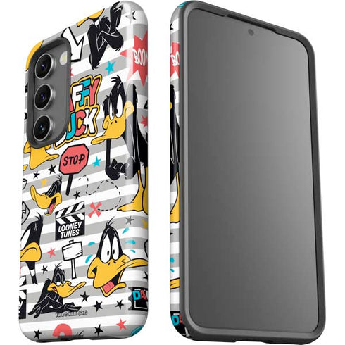 Looney Tunes Daffy Duck Striped Patches Galaxy S23 Pro Case