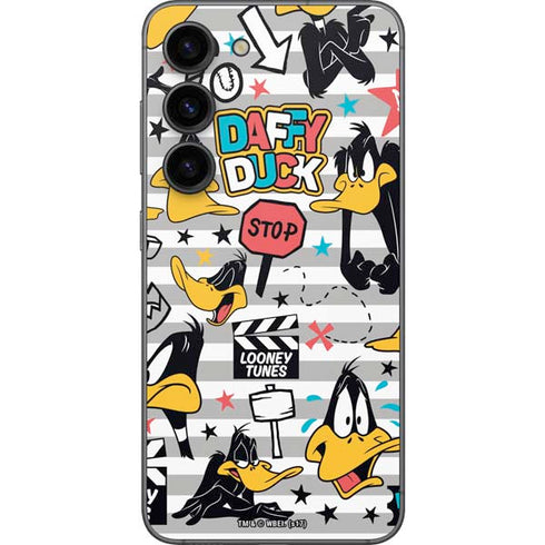 Looney Tunes Daffy Duck Striped Patches Galaxy S23 Skin