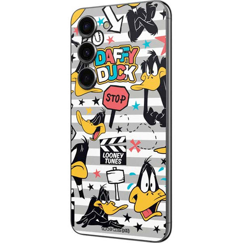 Looney Tunes Daffy Duck Striped Patches Galaxy S23 Skin