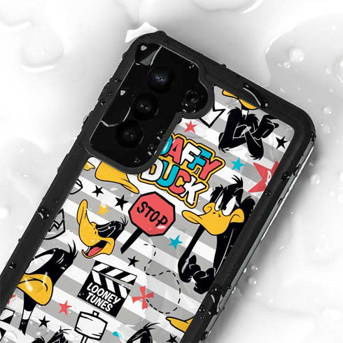 Looney Tunes Daffy Duck Striped Patches Galaxy S23 Waterproof Case