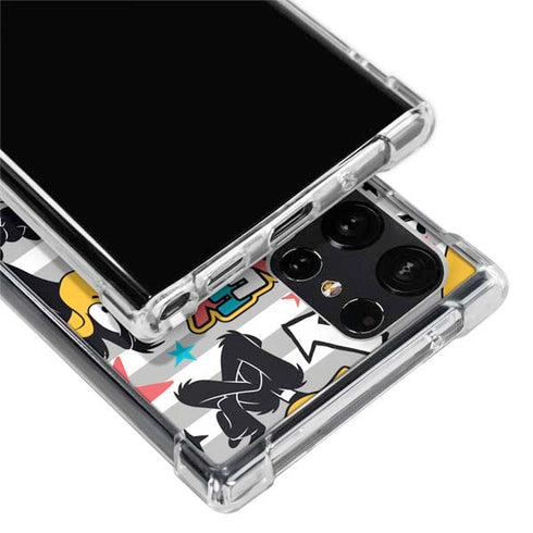 Looney Tunes Daffy Duck Striped Patches Galaxy S24 Ultra Clear Case