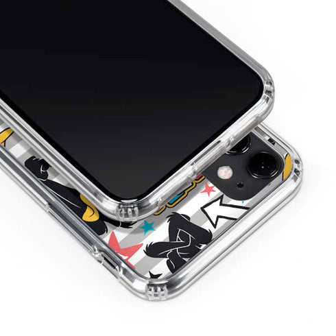 Looney Tunes Daffy Duck Striped Patches iPhone 11 Clear Case