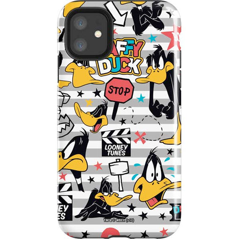 Looney Tunes Daffy Duck Striped Patches iPhone 11 Impact Case