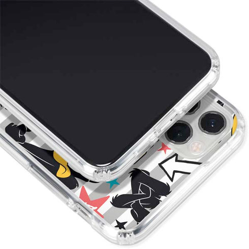 Looney Tunes Daffy Duck Striped Patches iPhone 11 Pro Clear Case