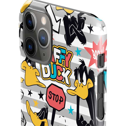 Looney Tunes Daffy Duck Striped Patches iPhone 11 Pro Lite Case