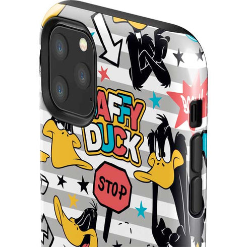 Looney Tunes Daffy Duck Striped Patches iPhone 11 Pro Max Impact Case