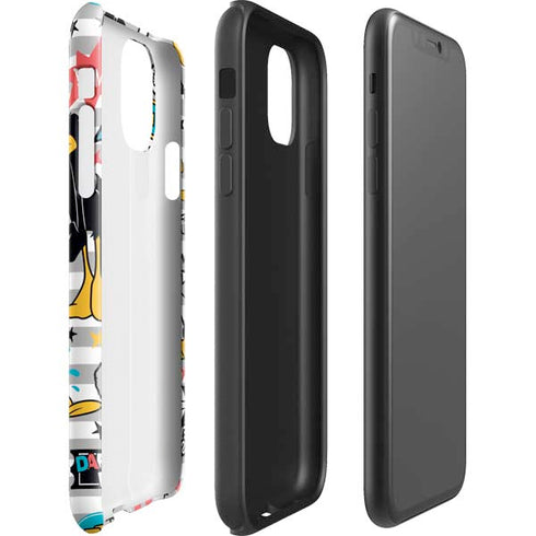 Looney Tunes Daffy Duck Striped Patches iPhone 11 Pro Max Impact Case