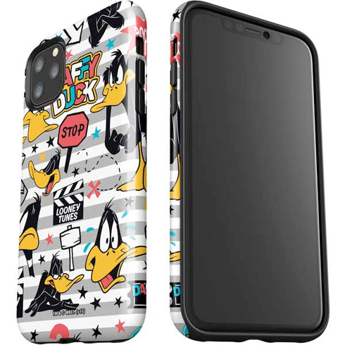 Looney Tunes Daffy Duck Striped Patches iPhone 11 Pro Max Impact Case