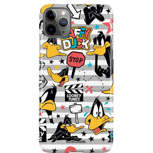 Looney Tunes Daffy Duck Striped Patches iPhone 11 Pro Max Lite Case