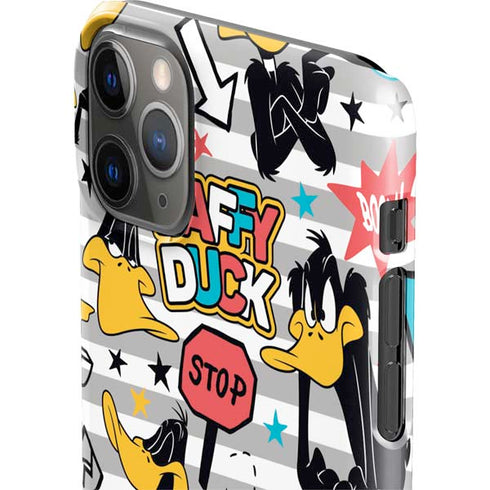 Looney Tunes Daffy Duck Striped Patches iPhone 11 Pro Max Lite Case