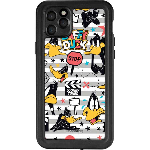 Looney Tunes Daffy Duck Striped Patches iPhone 11 Pro Max Waterproof Case