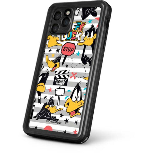 Looney Tunes Daffy Duck Striped Patches iPhone 11 Pro Max Waterproof Case